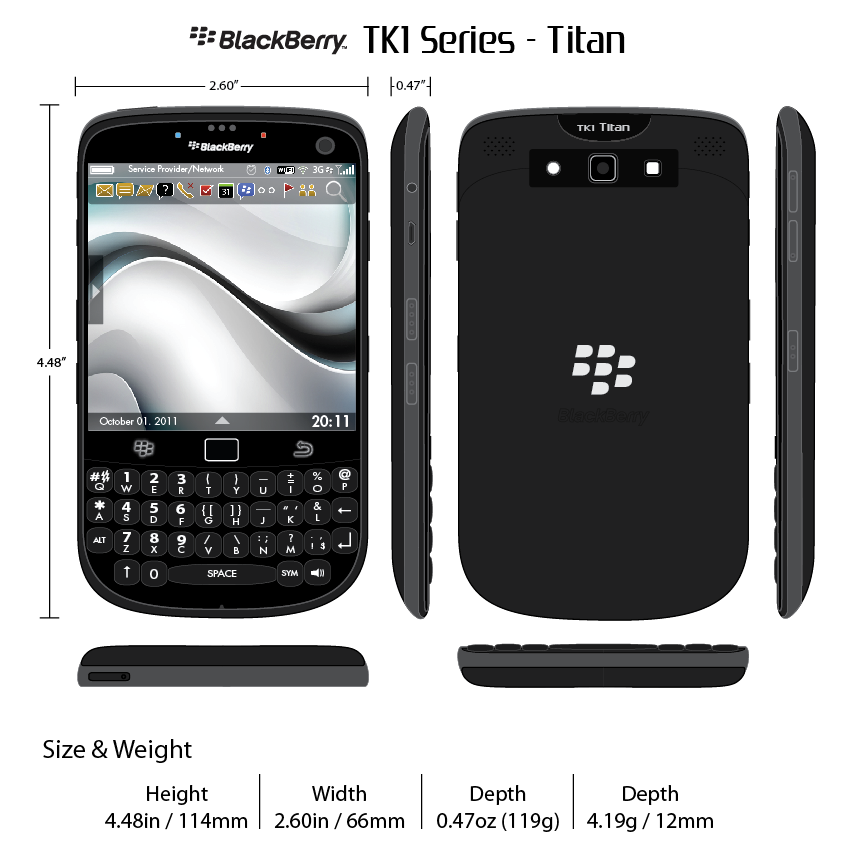 BlackBerry TK1 Titan Smartphone Concept, The Vision Of A BlackBerry Fan