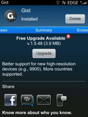 gist-blackberry-app-version-1-5-48 Free Gist App For BlackBerry Updated To Version 1.5.48 With Support For BlackBerry 7 & More Countries