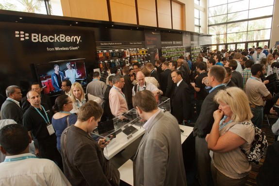 Blackberry People at the Blackberry World 2012 Store