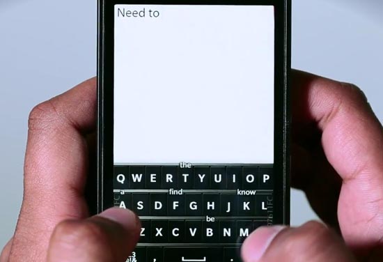 Typing is extremely easy on Blackberry 10