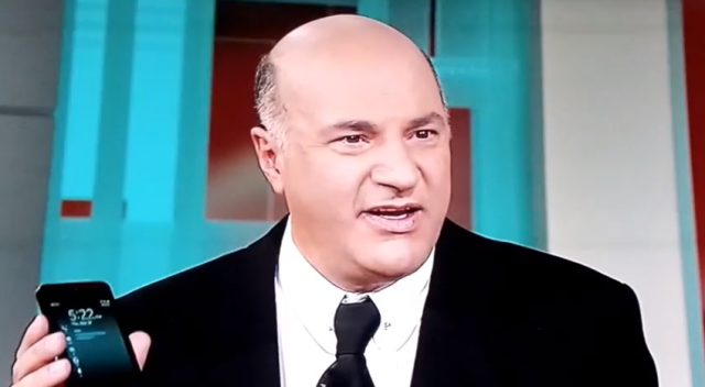 Kevin O'Leary with Blackberry Z10