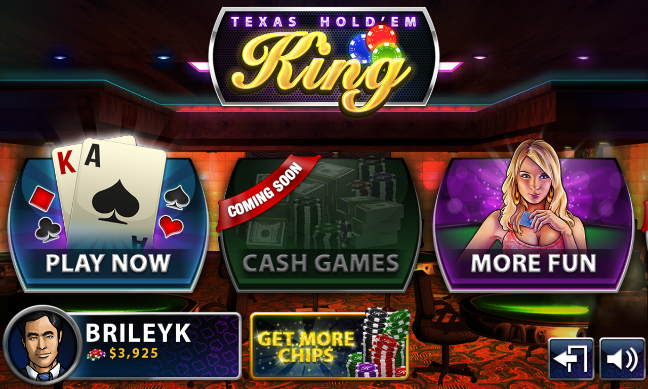 Texas Hold'em King Main Menu