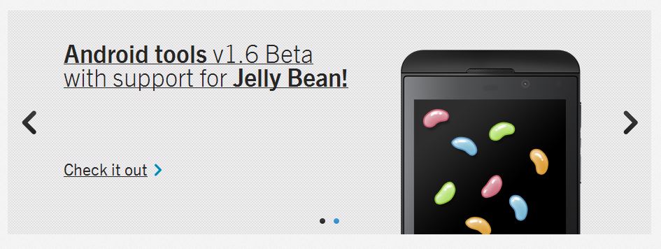 Android Runtime for Blackberry Jelly Bean support