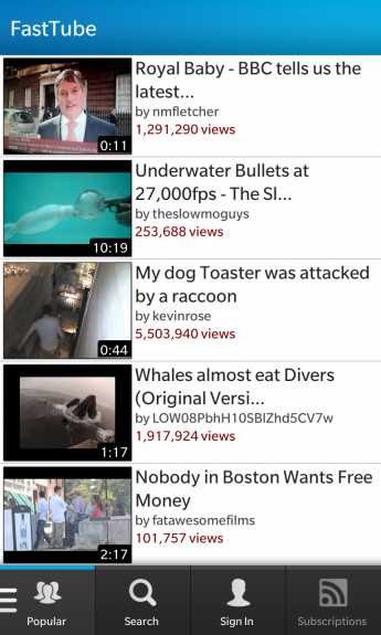 FastTube popular videos