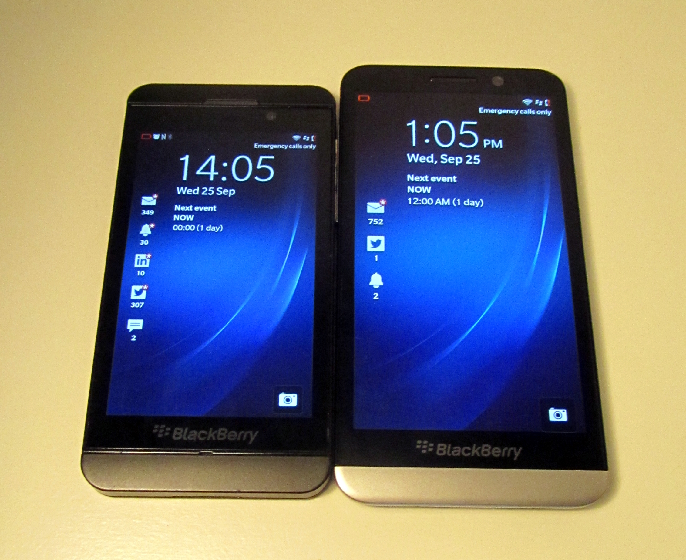 BlackBerryZ10 and BlackBerryZ30